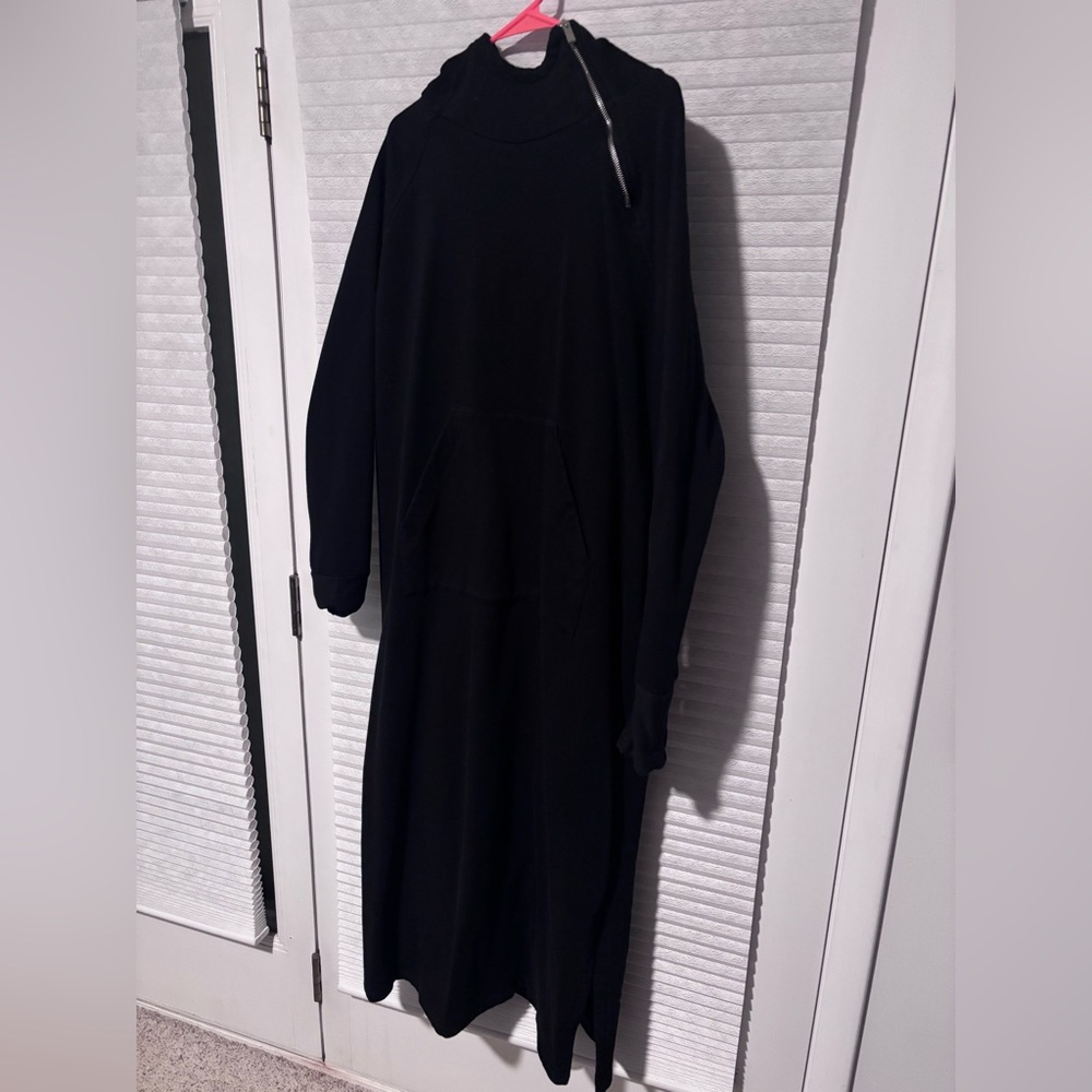 Marcella NYC Best-selling Tompkins Black Maxi Sweatshirt Dress